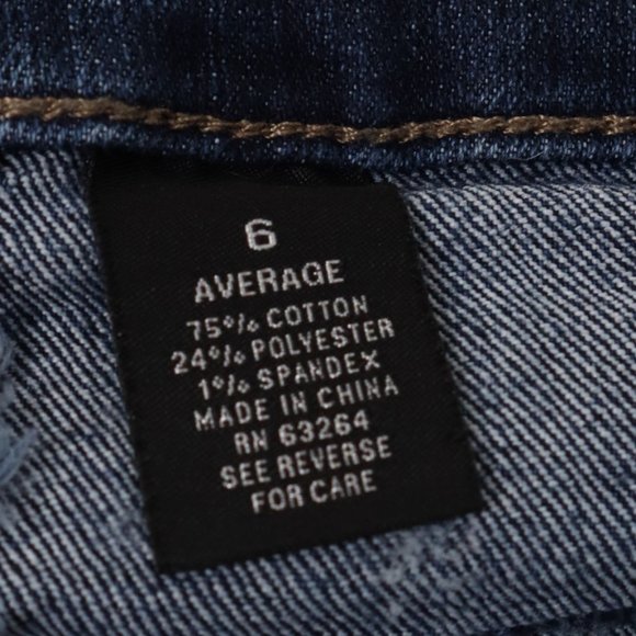 Roz & Ali 5 Pocket Straight leg Jeans Embroidered Pockets Blue Size 6 Average - Picture 5 of 11